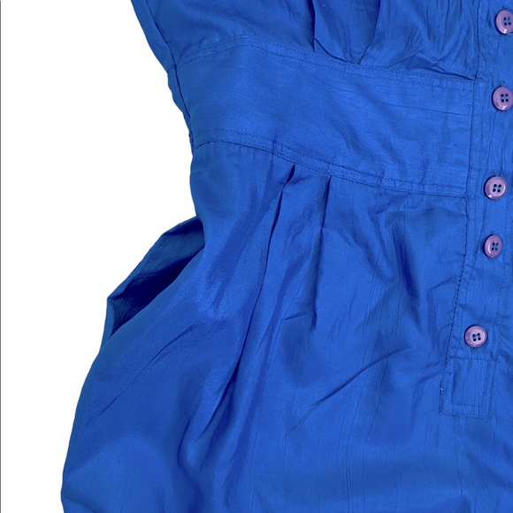 Vintage Ashleigh Morgan Sport Blue Short Sleeve Straight Leg Jumpsuit Size L - Picture 5 of 11